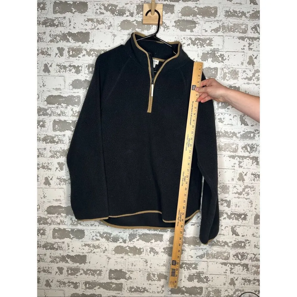 J. Crew | women black sherpa pullover 1/4 zip Size L - Image 5