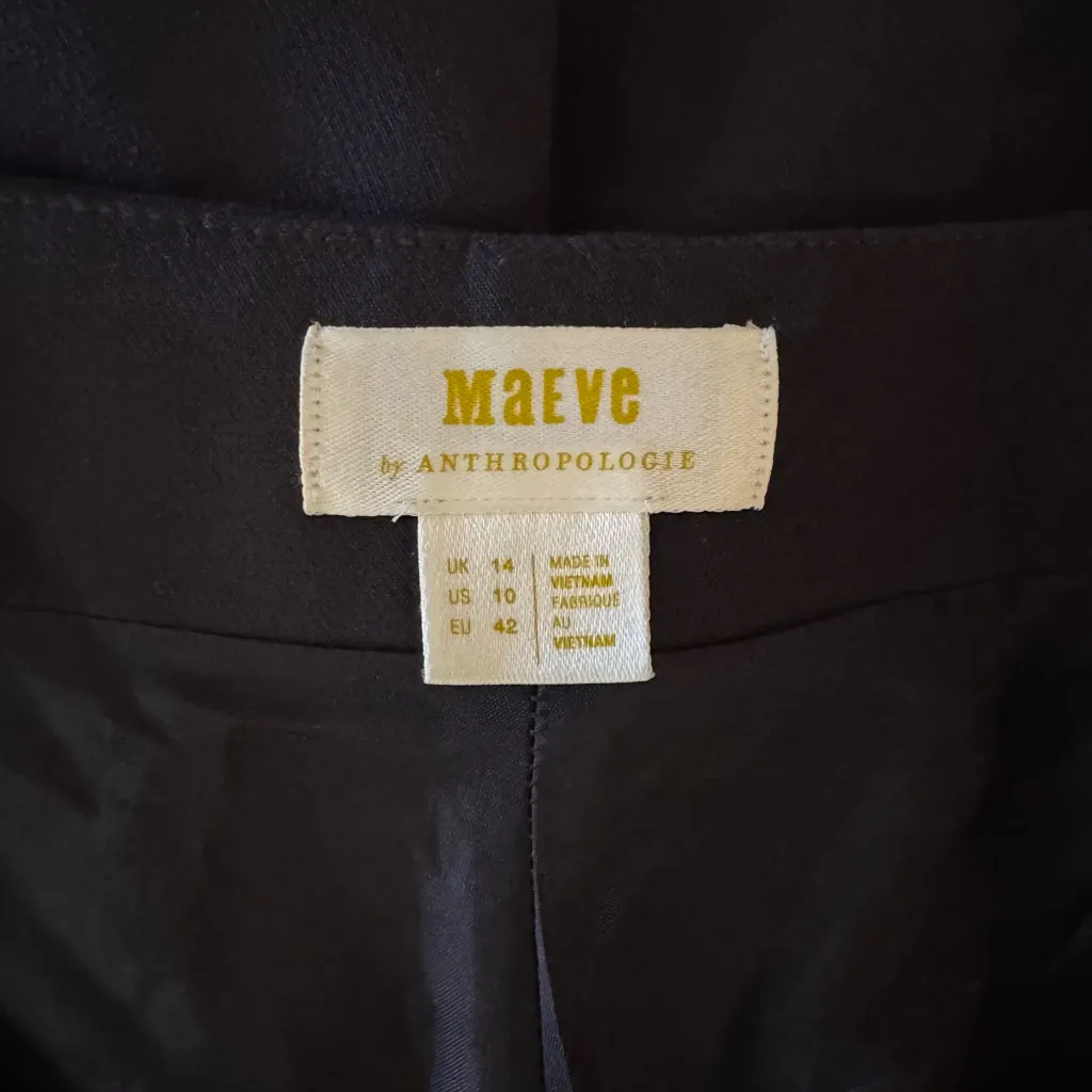 Women's Maeve Navy Skort Tailored Faux Wrap Pockets Skirt Built In Short 10 - Image 7