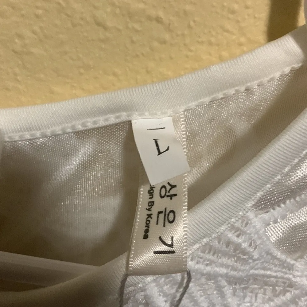 White midi lace dress Size M - Image 3