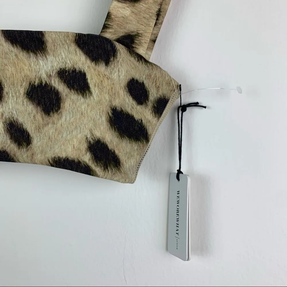 We Wore What Leopard Bandeau Crop Top Bra XS NWT - Image 5