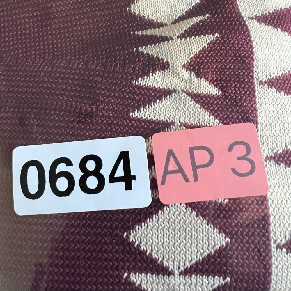 Printed skirt pleated crimson bohemian cream fresh fabric red size M - Image 7