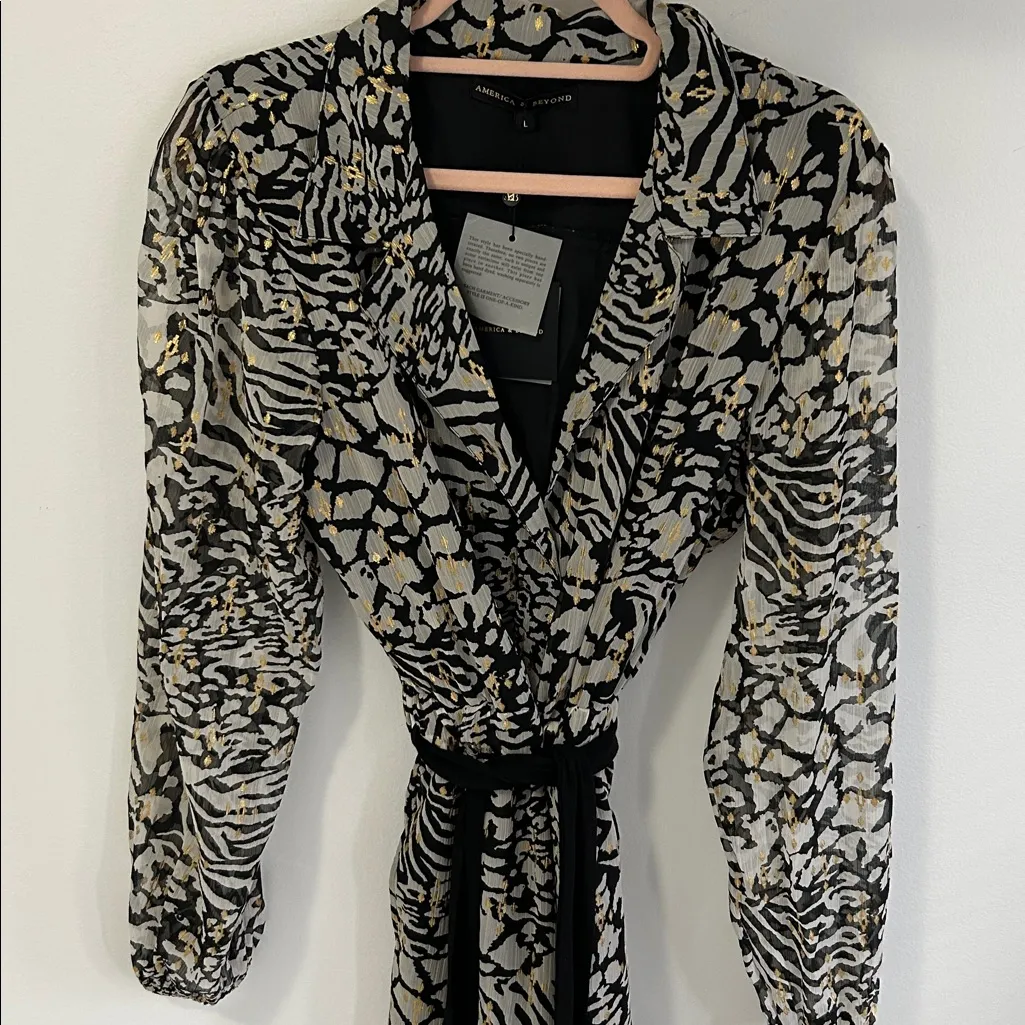 America & Beyond Always Animal Jumpsuit Size L - Image 3