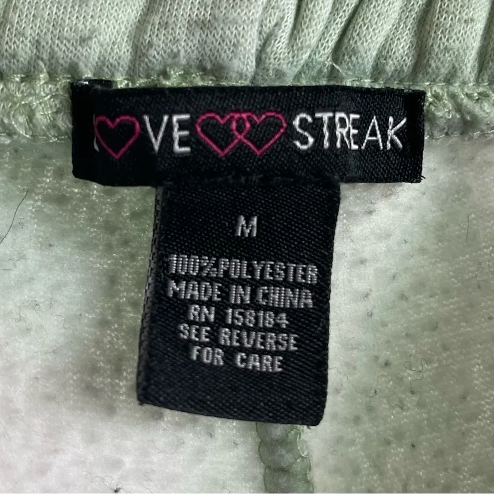 Love Streak Medium Tie Dye Gratitude Boho Fleece Affirmation Sweat Shorts Gym - Image 3