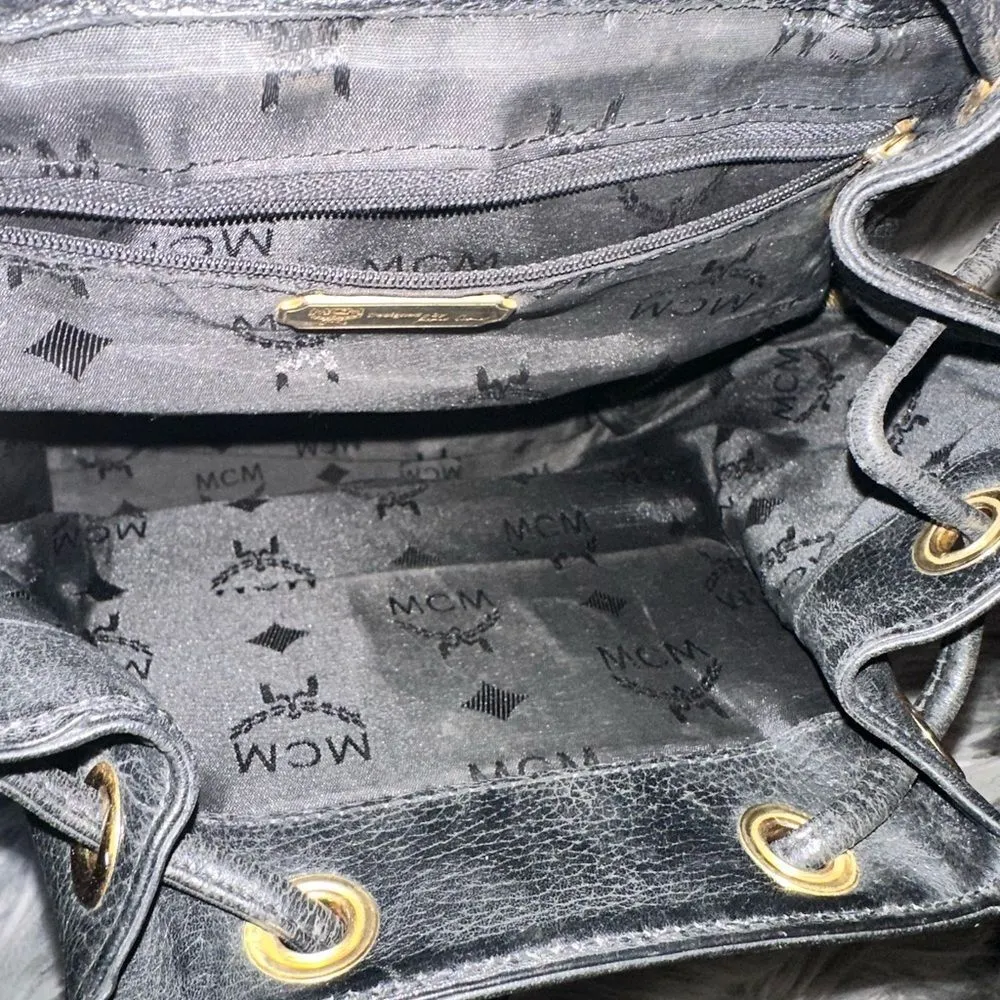 MCM black backpack with gold studs. Gorgeous bag! - Image 11