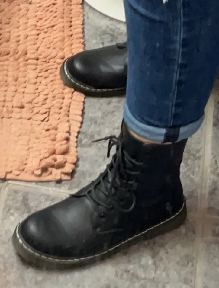 Combat Boots Black Size 9 - Image 5