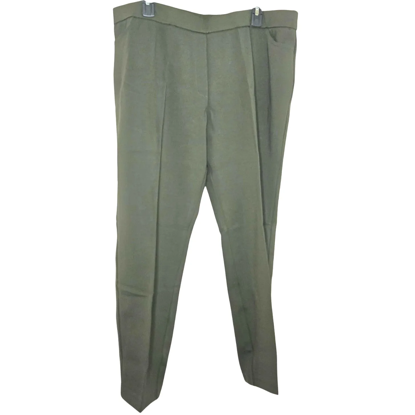 Susan Graver Regular Bi-Stretch Pull-On Slim Leg Ankle Pants Size XL Royal Green - Image 2