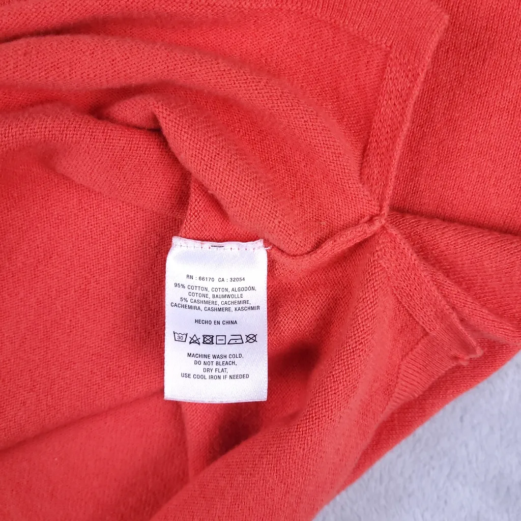 Anthropologie Moth Eastward V-Neck Pullover Cashmere Blend Red Size M Medium - Image 8