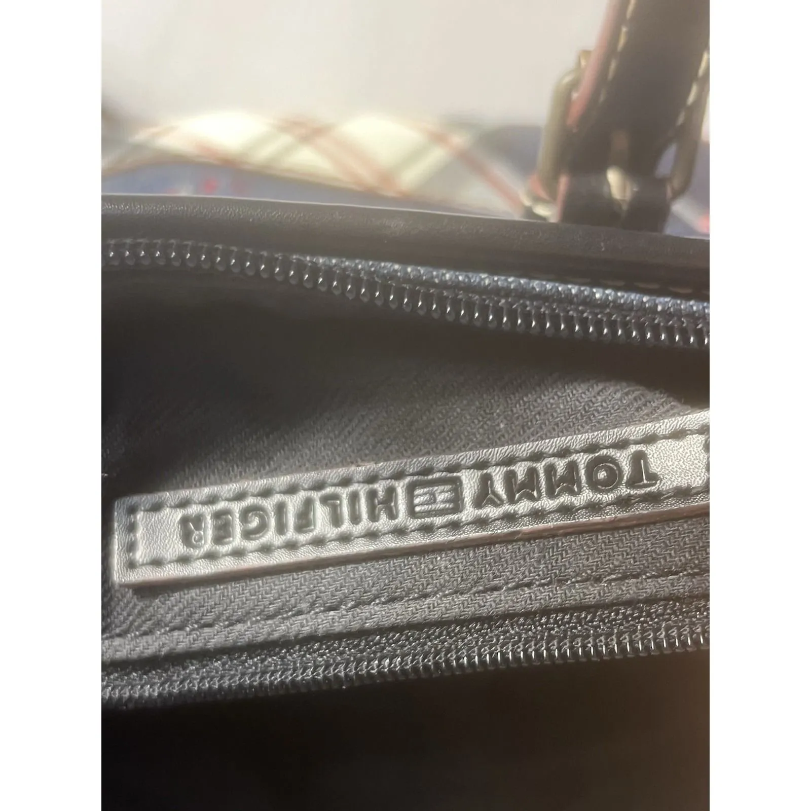 Tommy Hilfiger Denim‎ Plaid Shoulder Bag Tote Purse Y2K Preppy Classic - Image 6