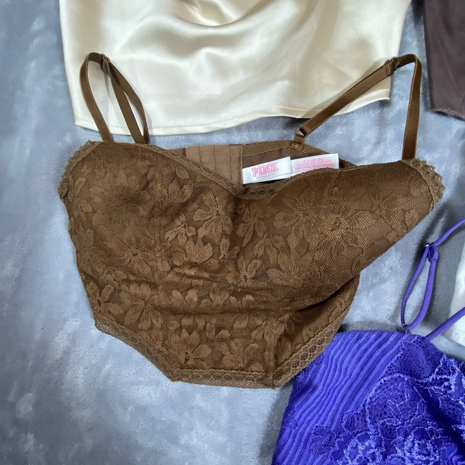 5 Juniors Cropped Tank Tops Juniors Baby Doll Small Pink‎ Sexy Romantic Coquette - Image 4