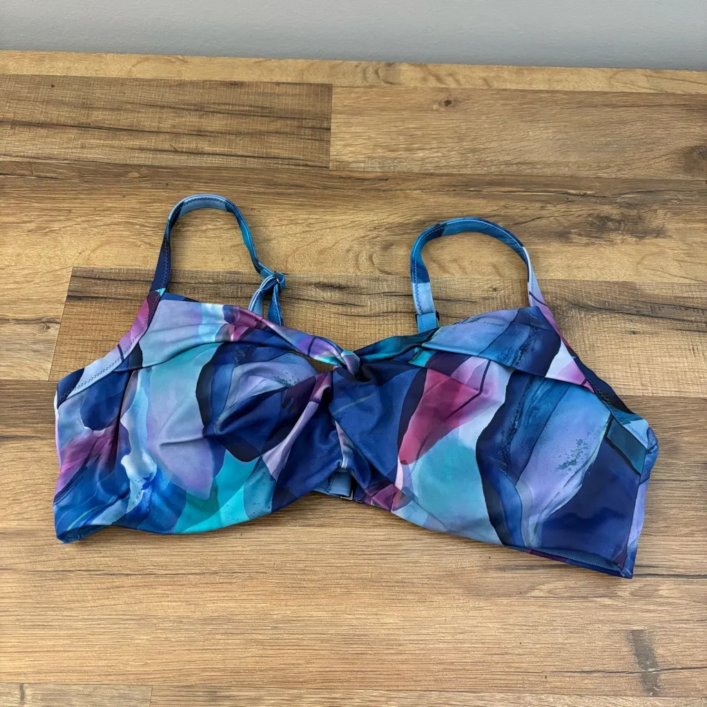 Athleta Twist Up Printed Bikini Top Make A Splash Cool Women’s - Image 3