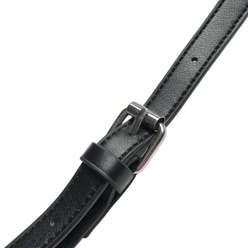 🆕Crossbody Bag Black Faux Leather Shoulder Strap - Image 5