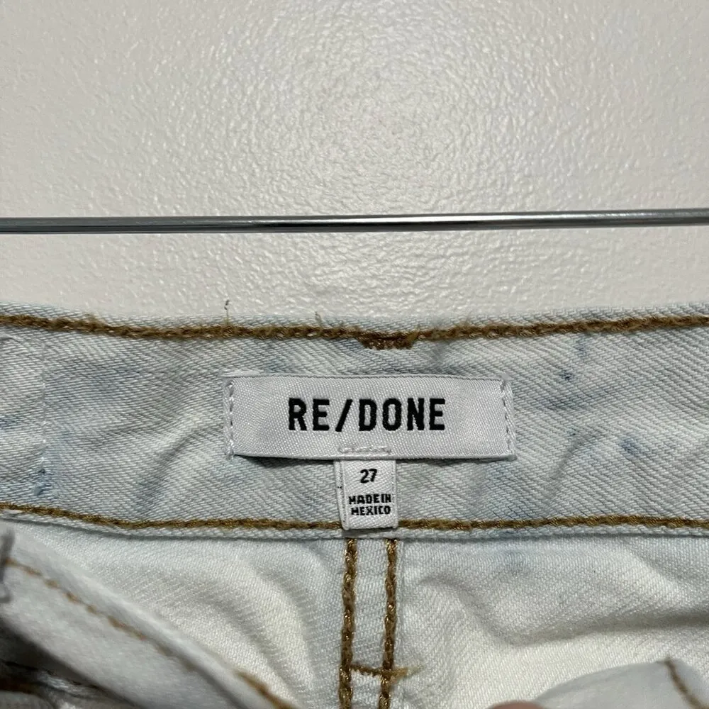 Re/Done 90s High Rise Loose Sunbleached Acid Wash‎ Jeans Size 27 - Image 5