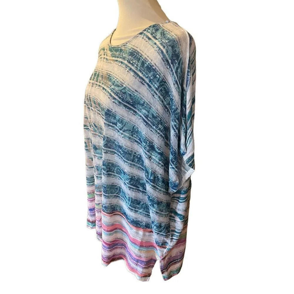 Avenue Womens Sweater Batwing Sleeve Scoop Neck Stretch Multicolor Size 18/20 - Image 7