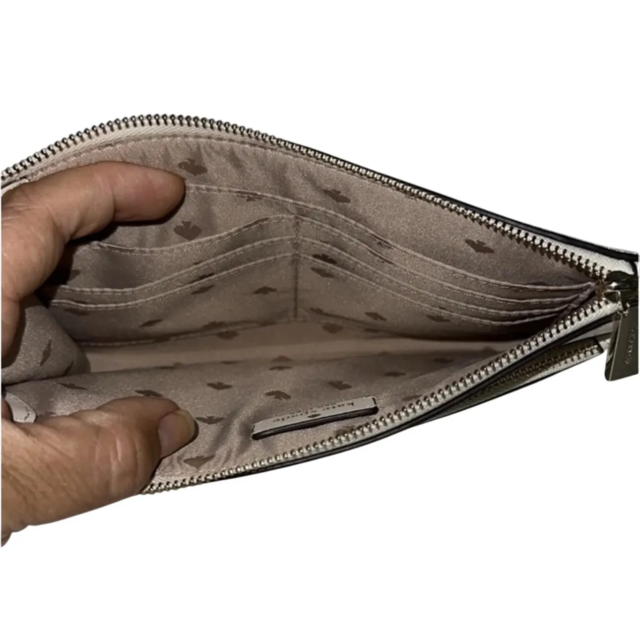 Kate Spade  Wristlet Clutch Straw Pineapple‎ Applique Zip Pouch - Image 6