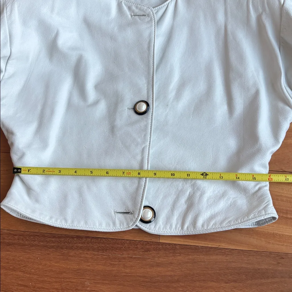 80s white leather suit Size 8 - Image 11