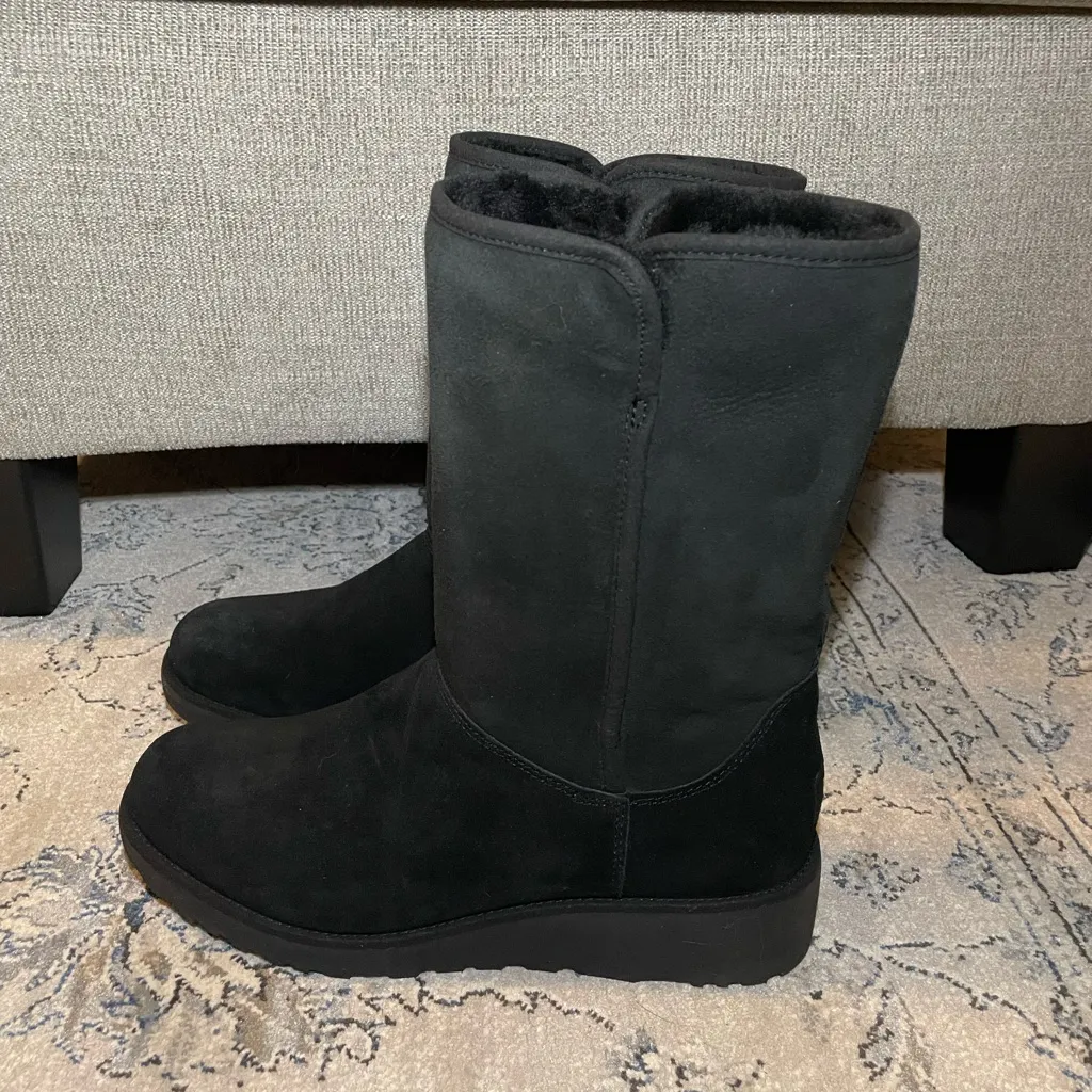UGG Michelle Boots Shearling Mid Calf in Black - Image 5