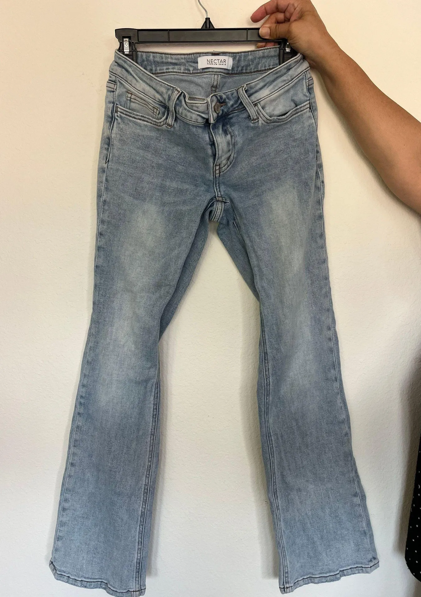 Low Rise Flare Denim Jeans - Image 3