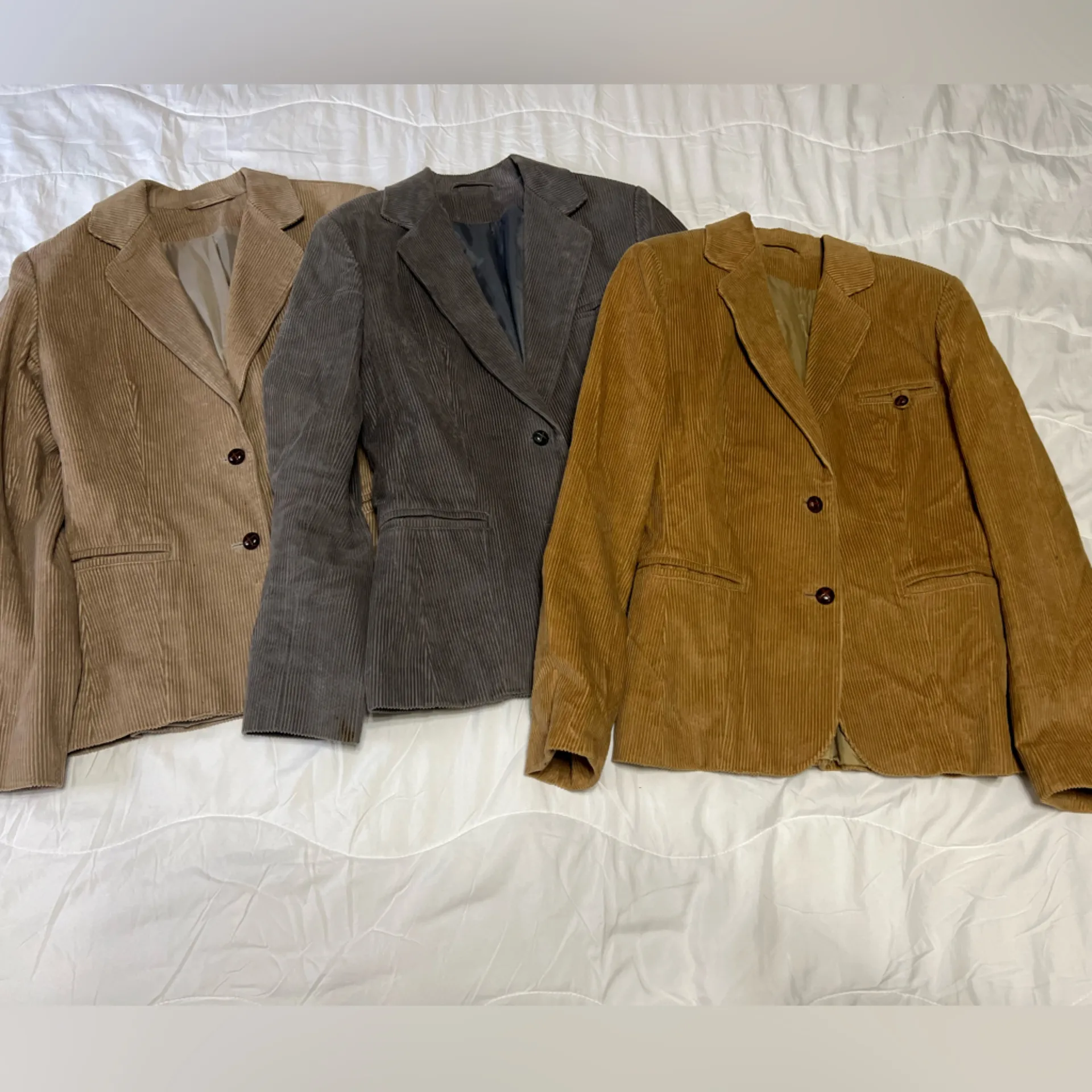 Brown Corduroy Women's Blazer Size M - Image 11