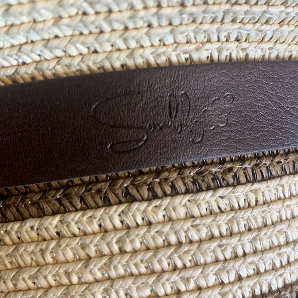 Super cute tan and brown straw hat - Image 2