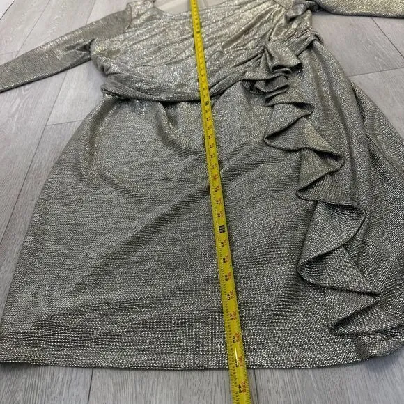 Jessica Howard party gold‎ sparkle formal cocktail knee length dress size 22 - Image 7