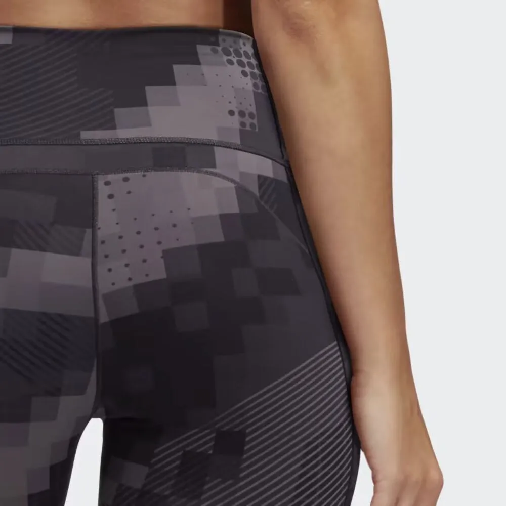 New NWT Peloton Adidas Leggings M HR Womens Black Gray Tight Logo Spinning Yoga - Image 8