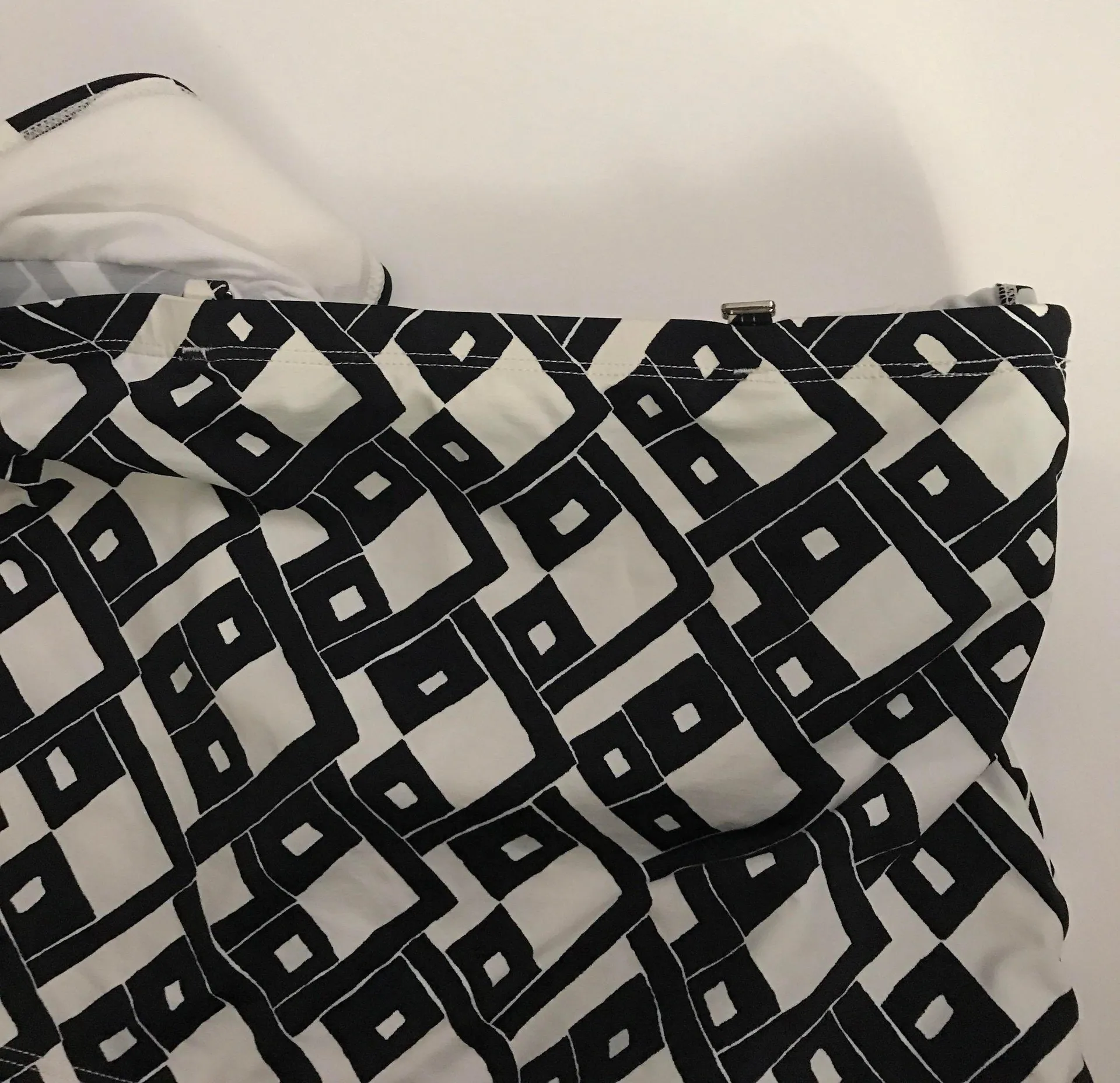 JAG Two Piece Geometric Halter Black White Bikini - Image 4