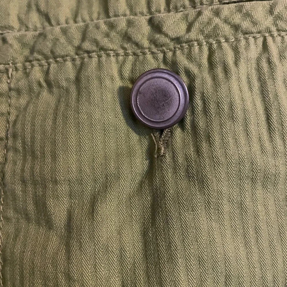 Tribal Women’s Cotton Green Cargo Shorts with Sturdy Fabric 8 Casual Gorpcore - Image 3