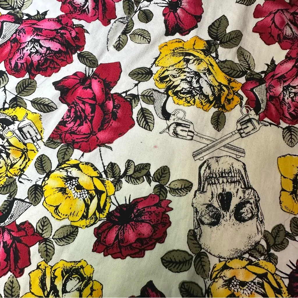 Hot Topic‎ Dress Skulls Floral Sundress Womens Medium Unique Punk - Image 5