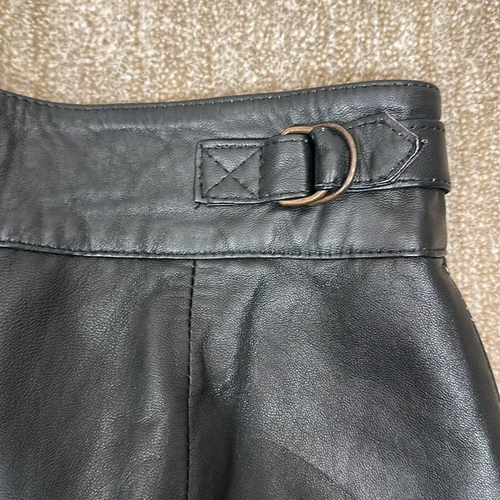 Leather Vintage Y2K High Rise Women Pants Black Goth Dark Approximate Size Small - Image 9