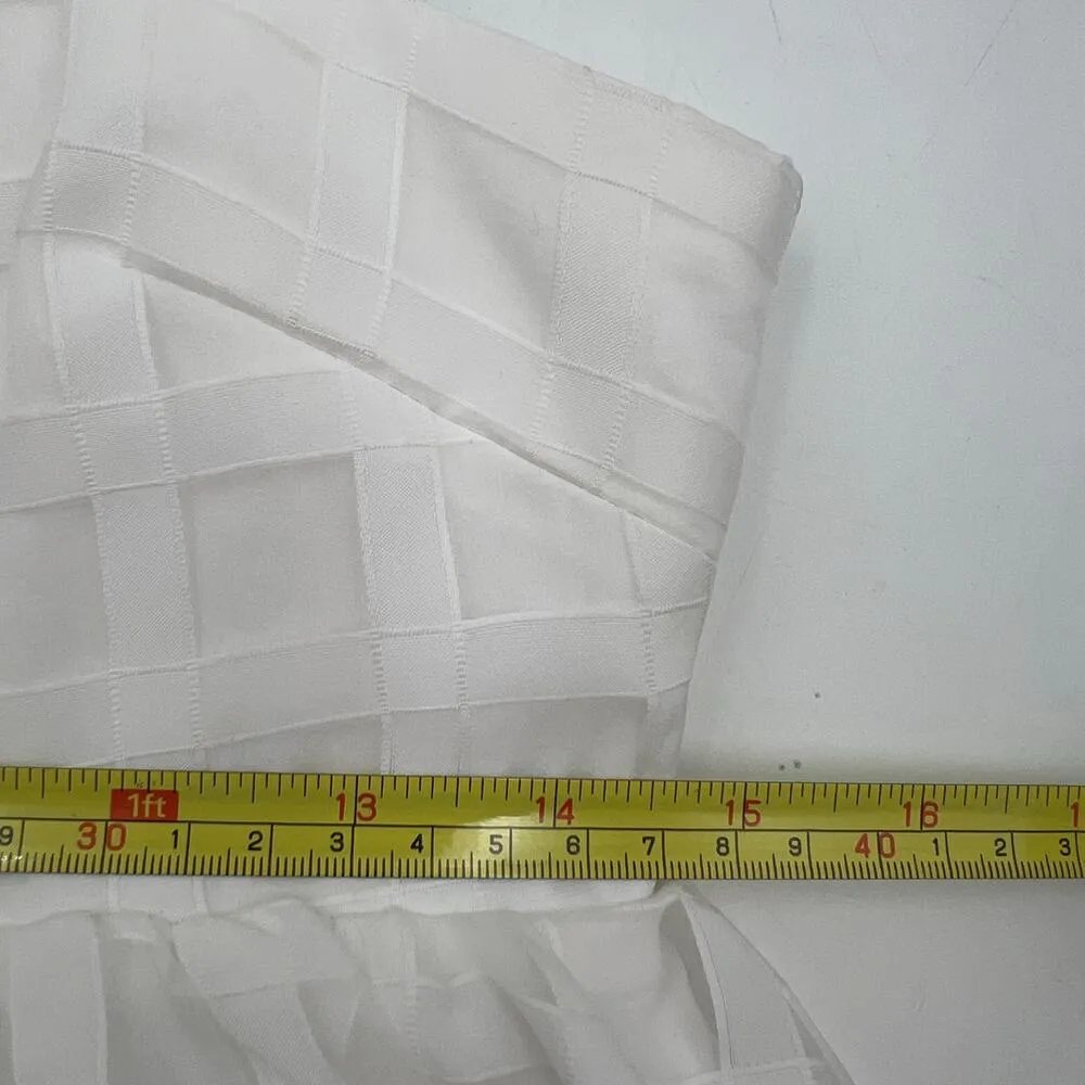 Amanda Uprichard  Russo Mini Dress White Windowpane - Image 5