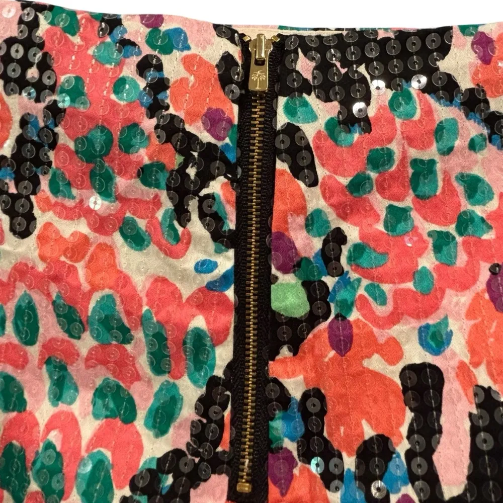 LILLY PULITZER Y2K Bright Pink/Multi Floral Sequin
Mini Skirt, Women’s Size 6 - Image 6