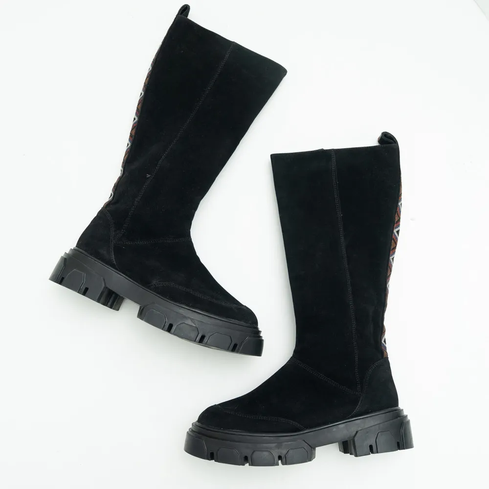 Farm Rio Beaded Knee High Lug Sole Boots - Image 8