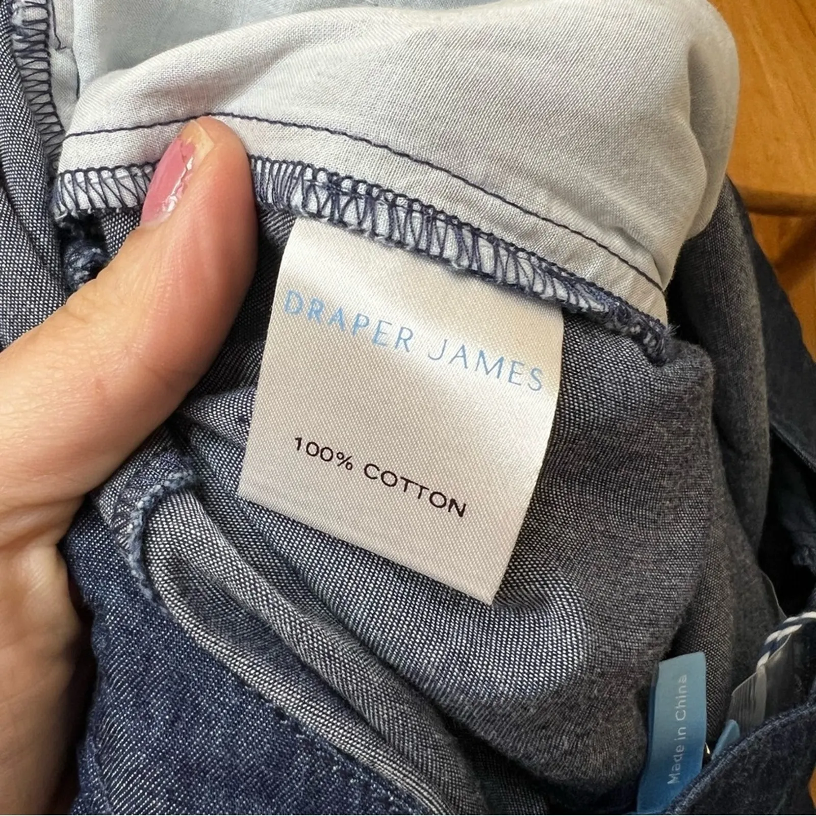 Draper James the waist jumpsuit in chambray dark wash NEW XS - Image 11