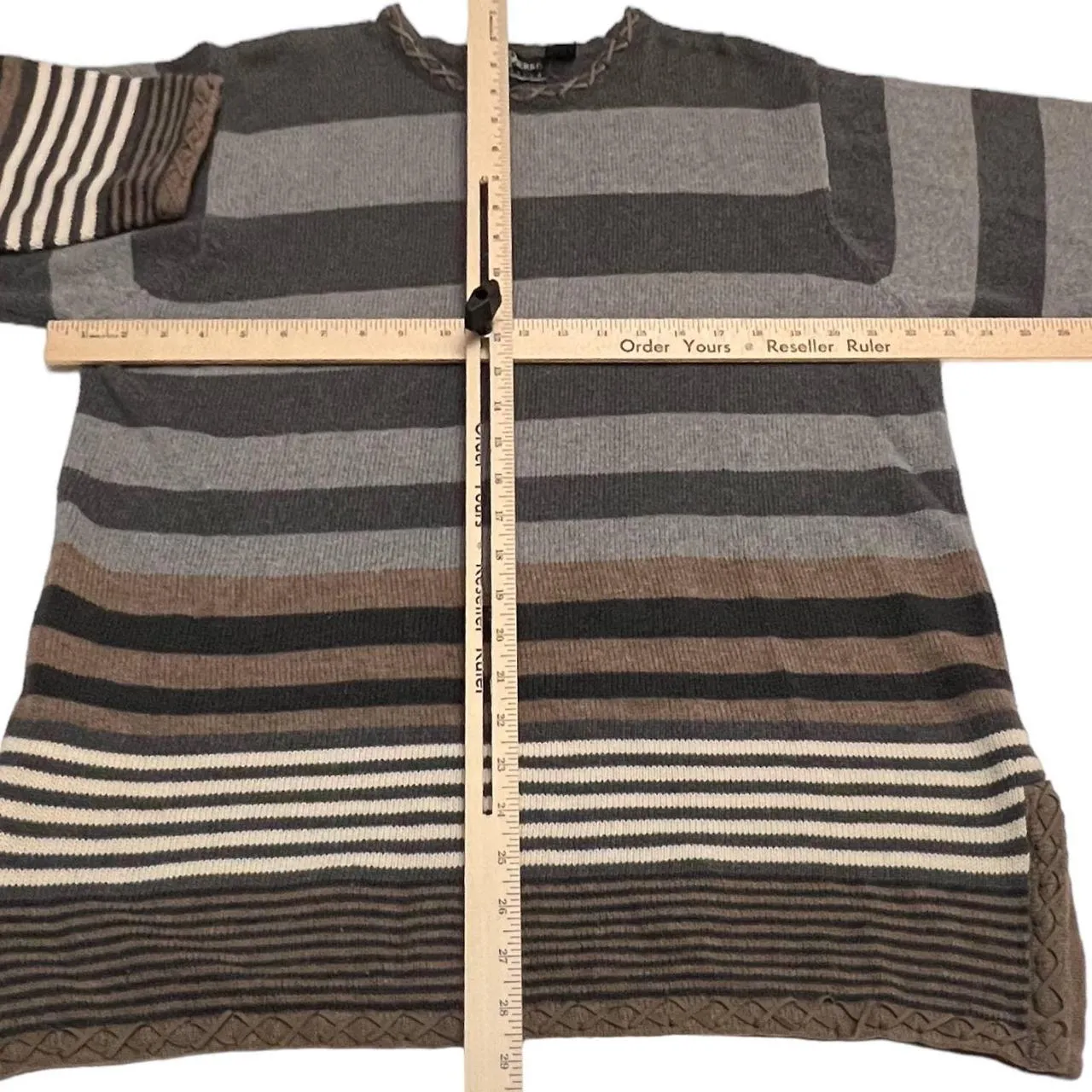 JeanPierre Cotton Lambswool Acrylic Sweater Size L - Image 6