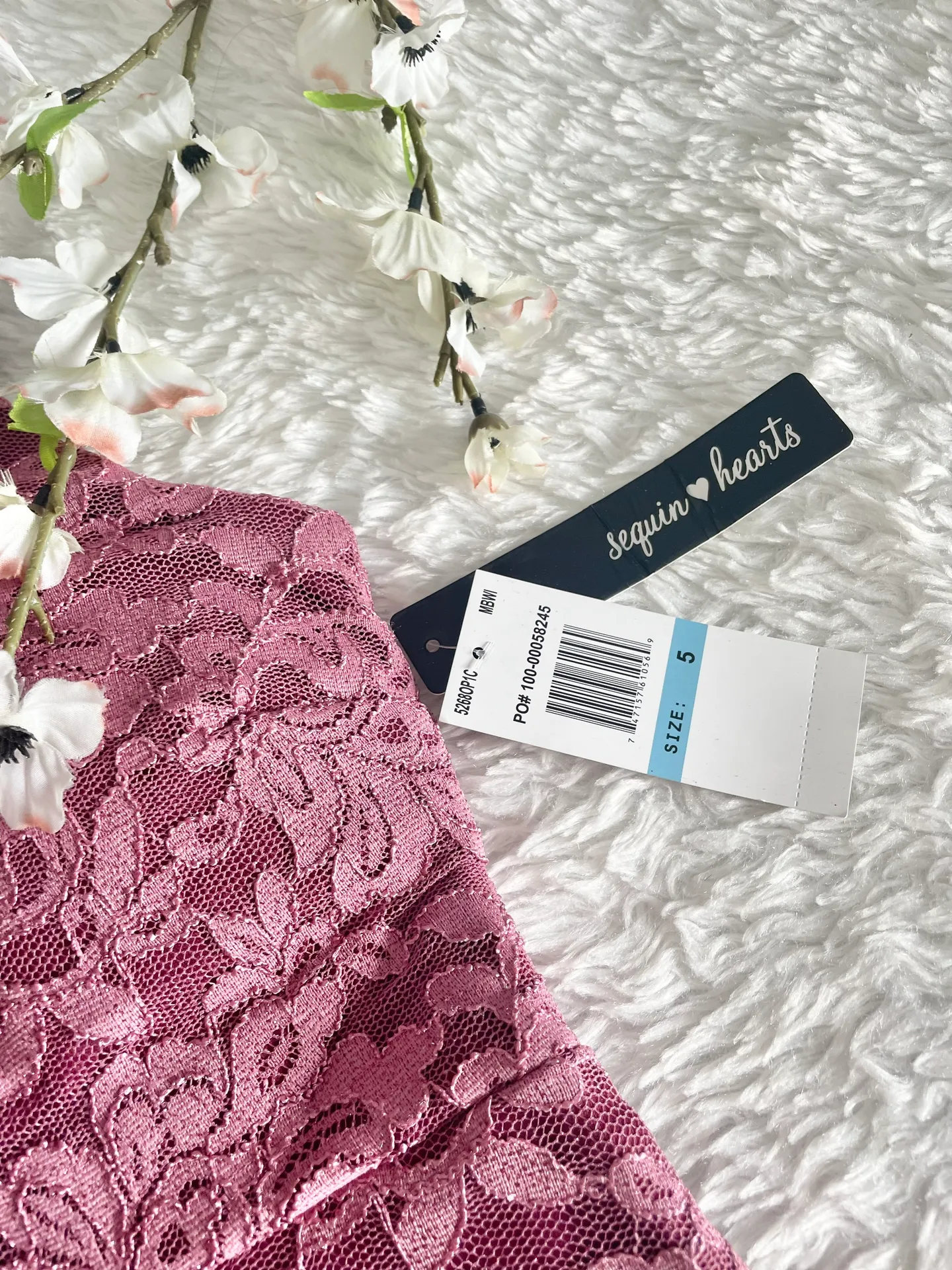 Sequin Hearts | Mauve/Burgundy Ombre Lace Formal Bodycon Cocktail dress (5)151D1 - Image 7