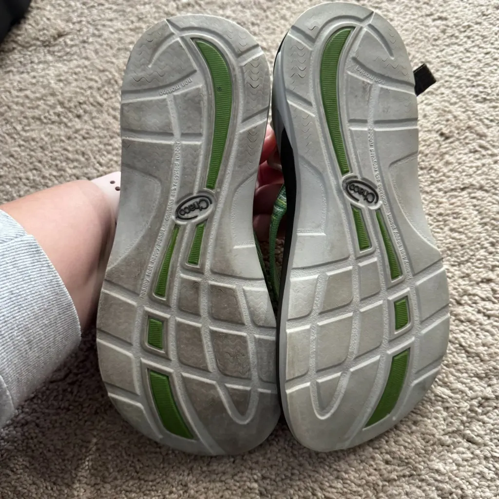 Chaco Green Off White Strappy Sport Sandals Women’s Size 7 Outdoor Hiking Beach - Image 7