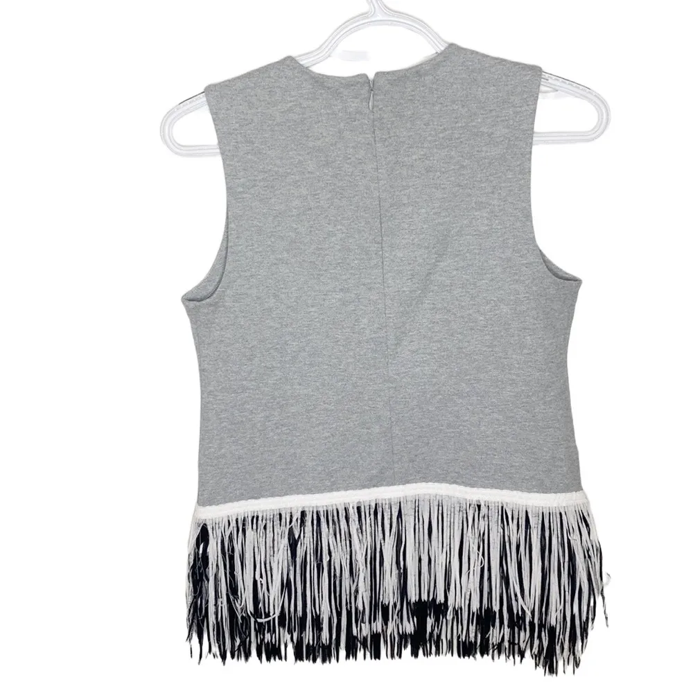 J Crew Fun in Fringe sleeveless top with fringe border hem size XS - Image 46