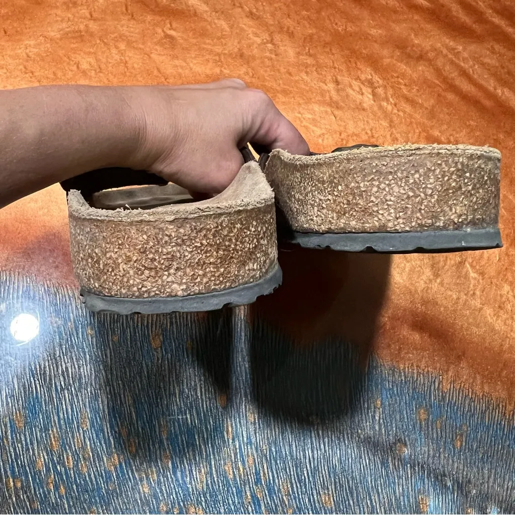 Birkenstock Madrid Birko Flor sandals size 38 7-7.5 Graceful Toffee - Image 13