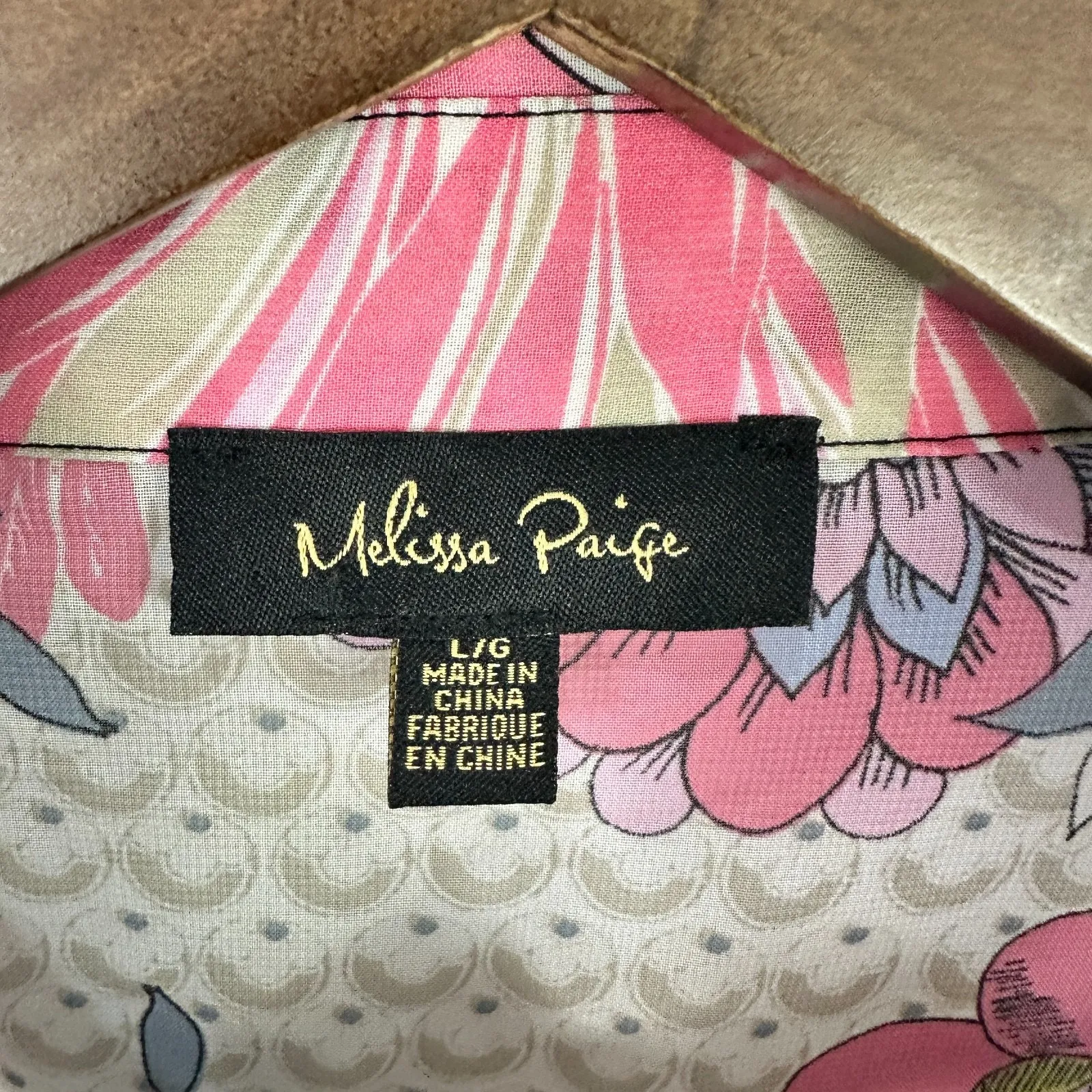 Melissa Paige Blouse Womens L Floral Button Top Y2K Boho Cottagecore Vintage - Image 2