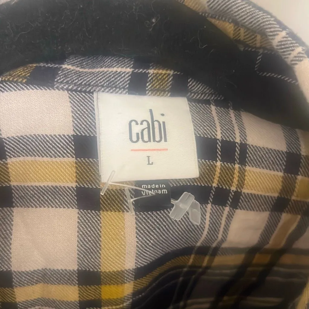 ✨Cabi Seattle Ruffled Flannel Sz Large Shirt✨ - Image 8