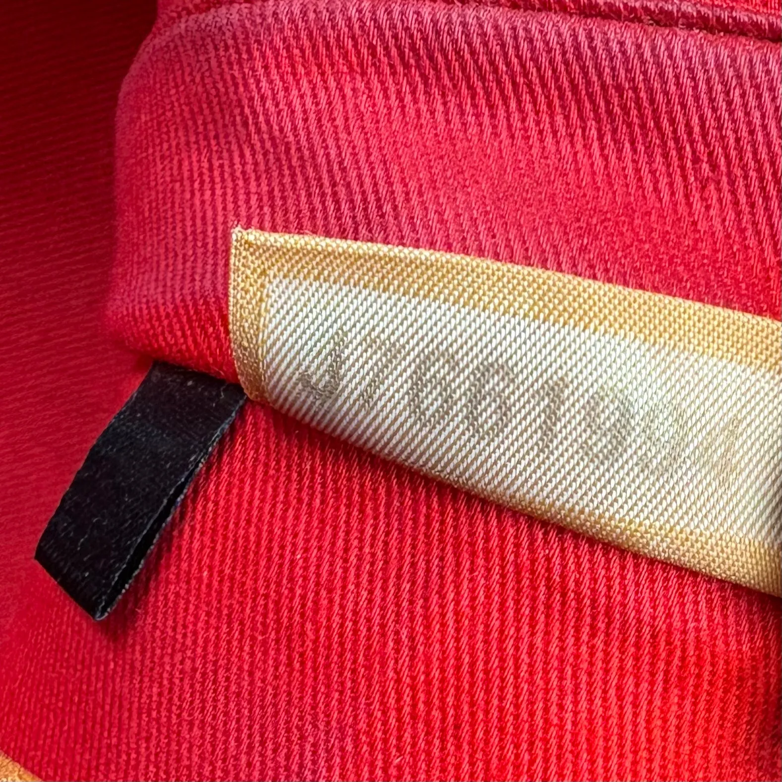 Dooney & Bourke Zip Zip Pebble Grain Domed Satchel Blue Brown with Red Interior - Image 4