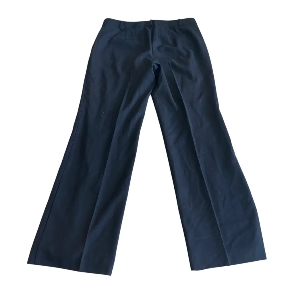 Talbots Black virgin Italian wool dress Trousers lined straight leg Size 10 - Image 3