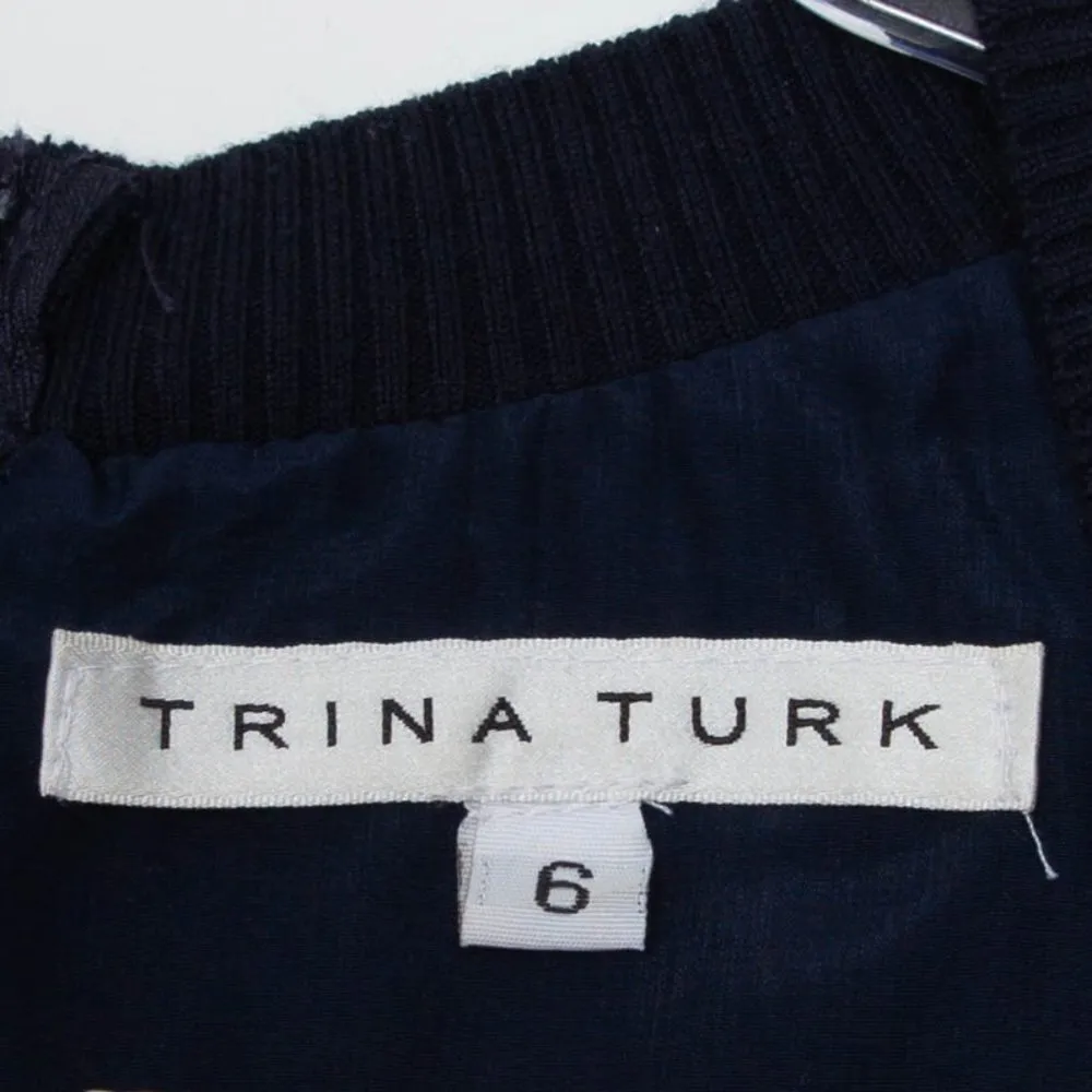 Trina Turk Yasmine‎ Sleeveless Pants Jumpsuit Navy Blue Womens Size 6 - Image 9
