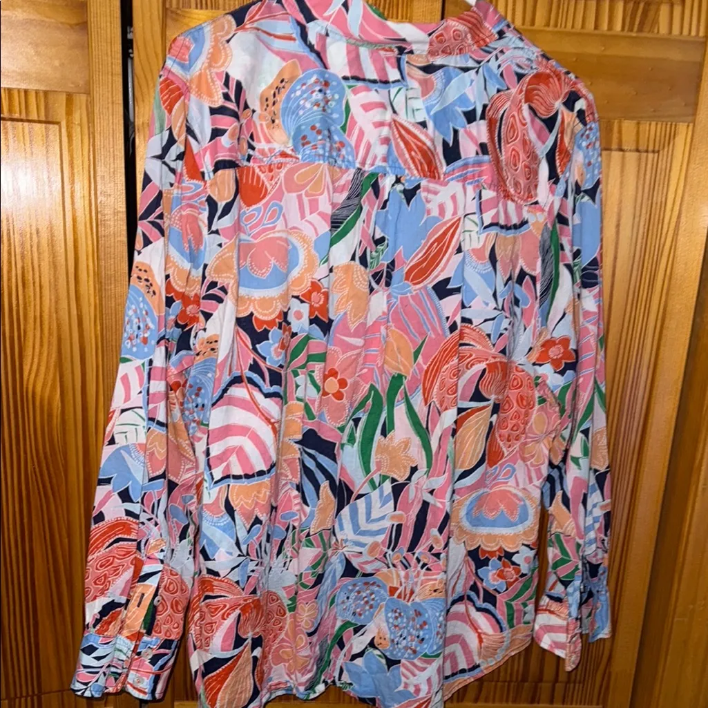 Talbots Multicolor Floral Blouse - Image 6