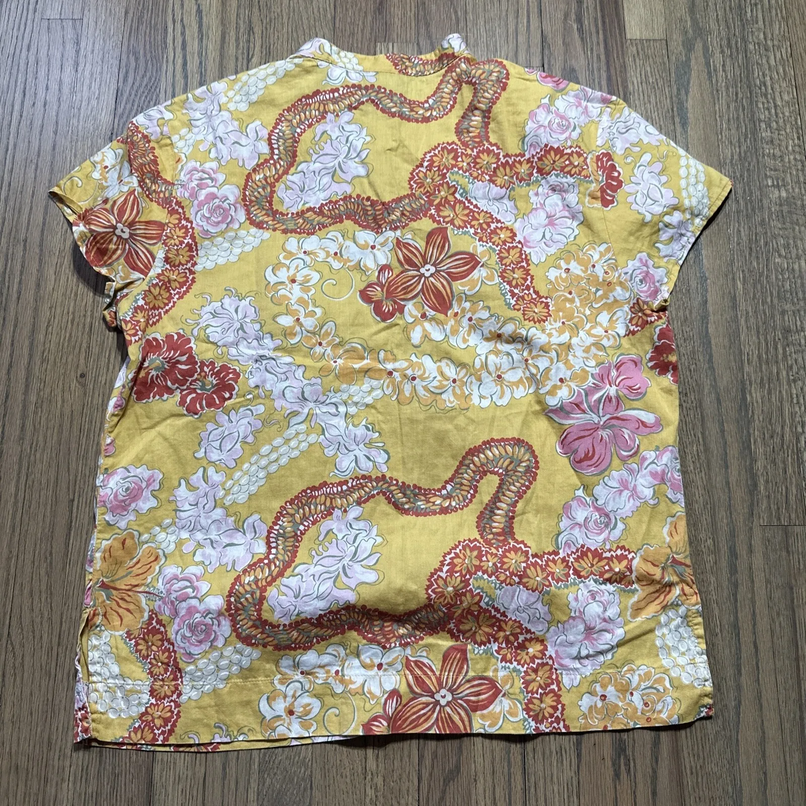 Vintage Patagonia Pataloha Shirt Women's SZ M Yellow Floral Y2K Button COTTON - Image 10