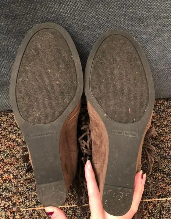 Mystic Sugar  Fringe Wedge Booties - Image 5