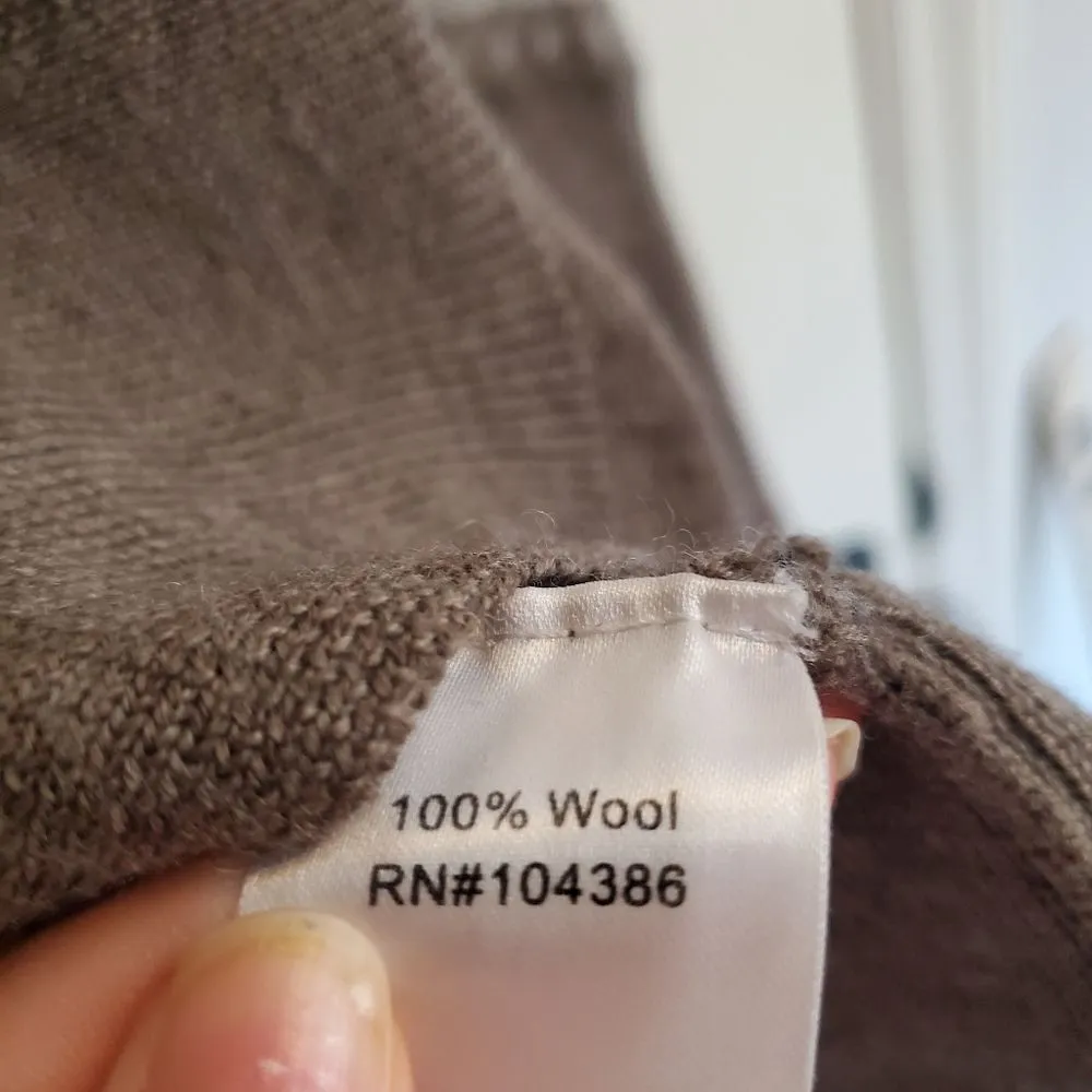 Garnet Hill Wool Knit Striped Cardigan Sweater Waterfall Open Front Size Small - Image 7