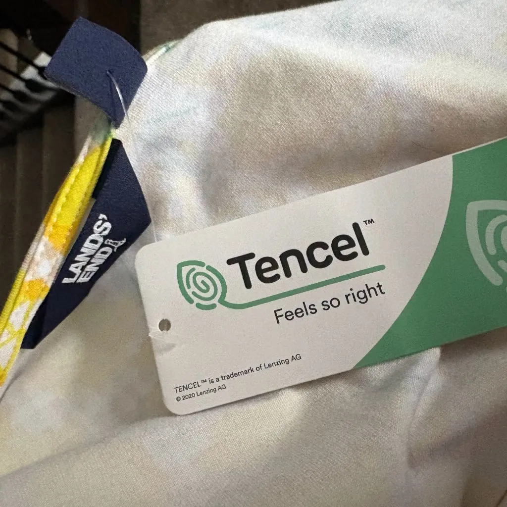 Lands End Women's Sleeveless Tiered Maxi Dress Sun Yellow Lemon Small NWT - Image 2