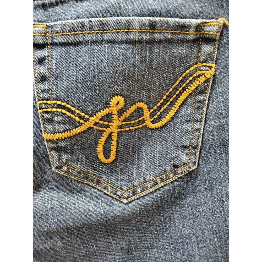 Beverly Hills Women's Denim Blue Cotton Mid Rise Straight Leg Jeans Pant Size 14 - Image 6