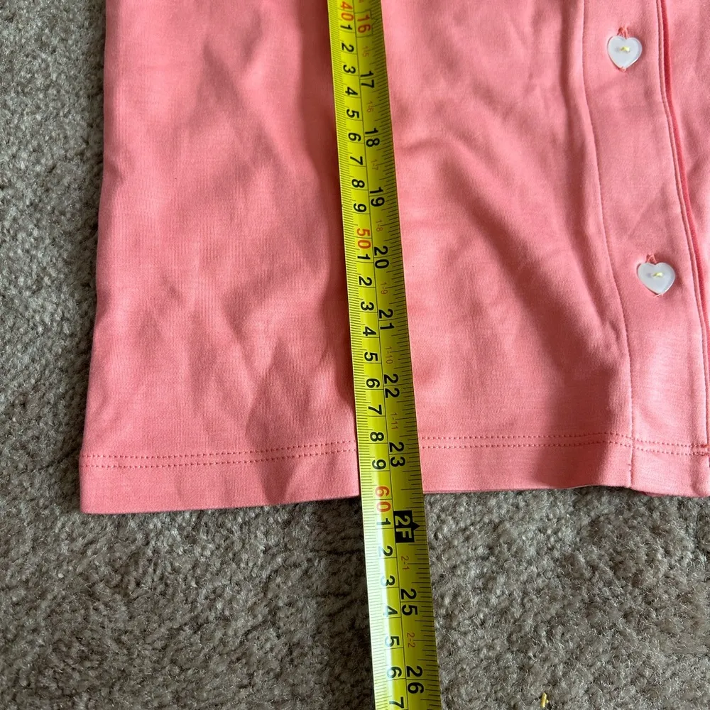 NWT Roller Rabbit Pink Watermelon Monkey Embroidered Polo Pajamas Size Small - Image 9